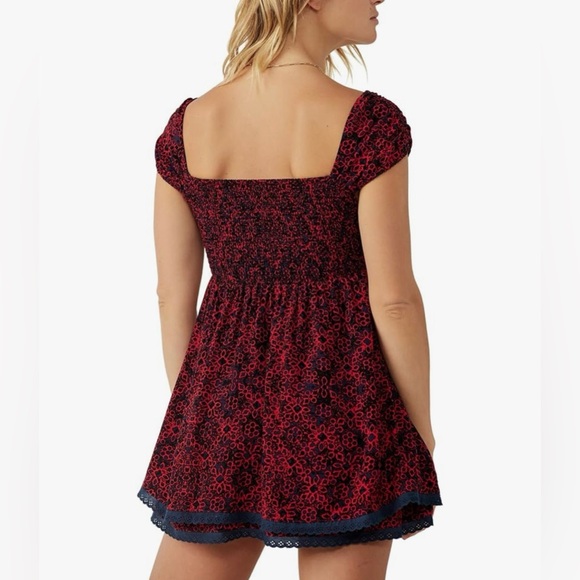 🌻🆕FREE PEOPLE Tabitha Mini Dress-Black Combo - Picture 6 of 16